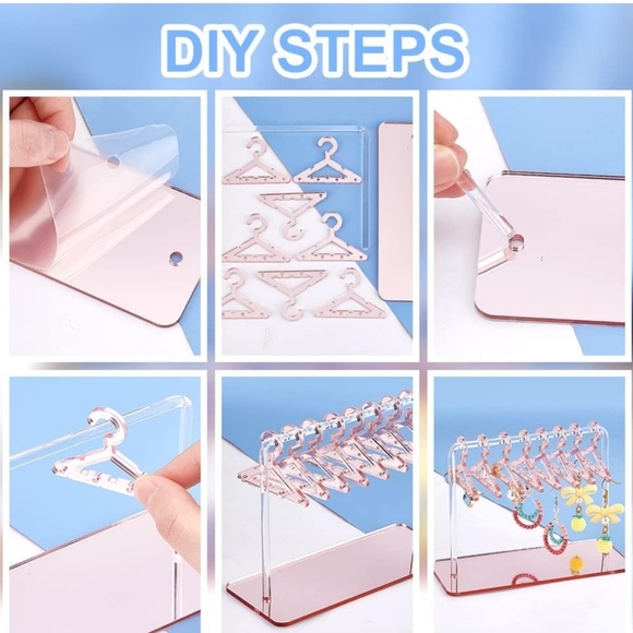 Acrylic Creative Earring Display Stand - Blue - Picture 10 of 10